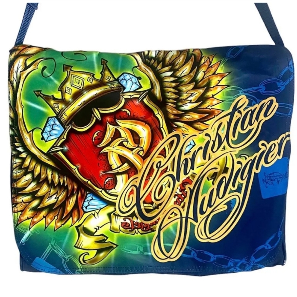 Ed Hardy x Christian Audigier Messenger Crossbody Bag